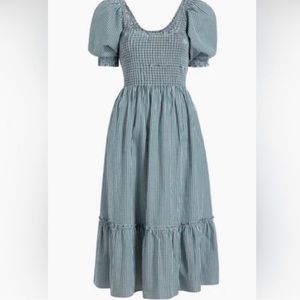 Hill House Louisa Nap Dress Emerald Gingham XS